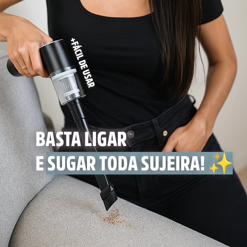 Mini Aspirador de Pó Portátil Recarregável PureVac