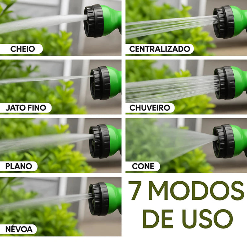 Mangueira Mágica Expansível 30 Metros com Bico Pulverizador Multiuso HidroFlex – Jardim e Limpeza