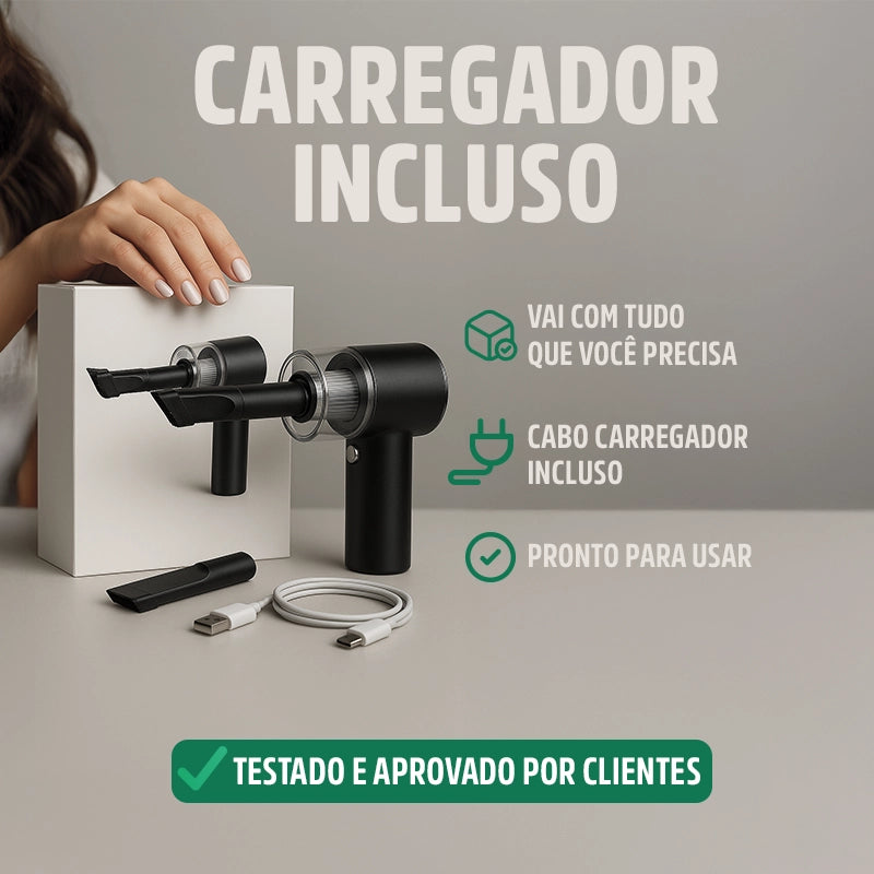 Mini Aspirador de Pó Portátil Recarregável PureVac