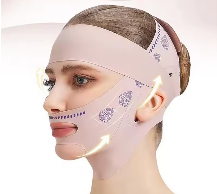 V-Revitalize™ - Máscara de Contorno Facial - Suaviza Rugas, Papada e Modela o Rosto