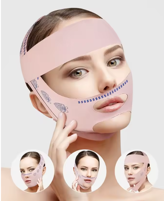 V-Revitalize™ - Máscara de Contorno Facial - Suaviza Rugas, Papada e Modela o Rosto